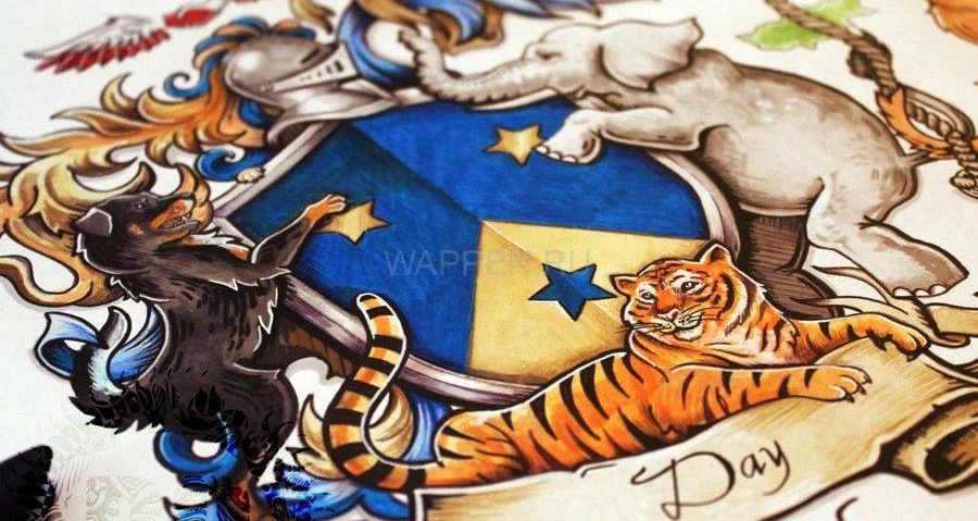Буквы на Фамильных гербах
